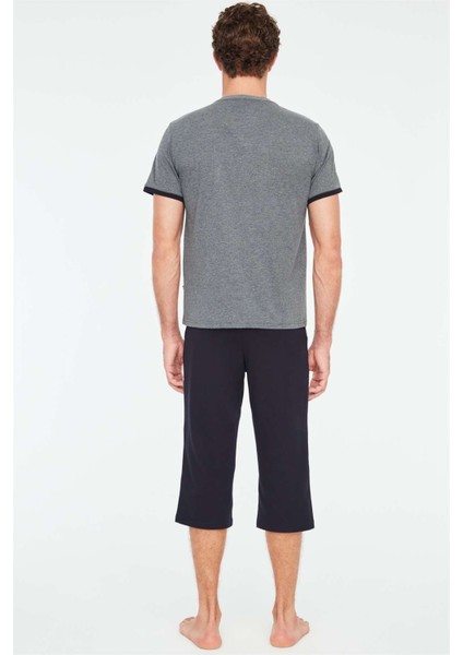 Erkek Antrasit Melanj Kapri Takımı modelleri