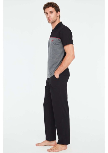 - Erkek Siyah Pijama Takımı 3824