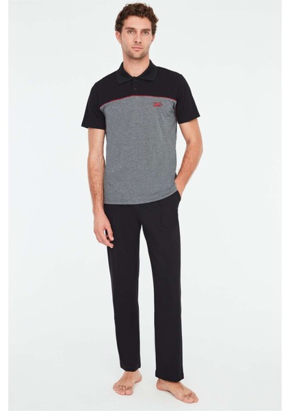 - Erkek Siyah Pijama Takımı 3824
