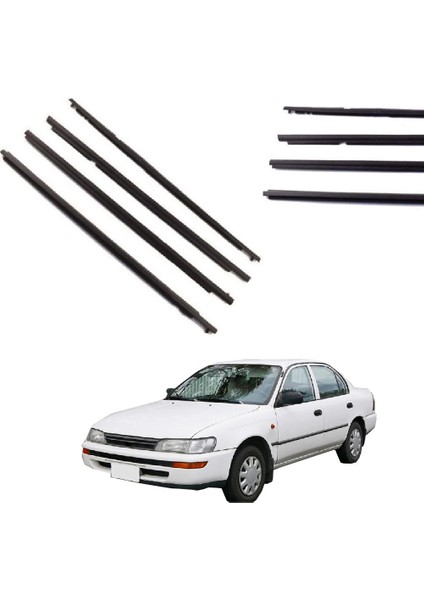 Toyota Corolla AE101 Sıyırıcı Fitil Takım 4 Kapı Siyah 1993-1998