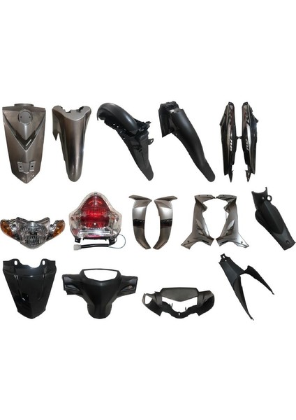 Kaporta Seti Gri Yamaha Crypton 2010 - 2015 ( Far Stop Dahil )