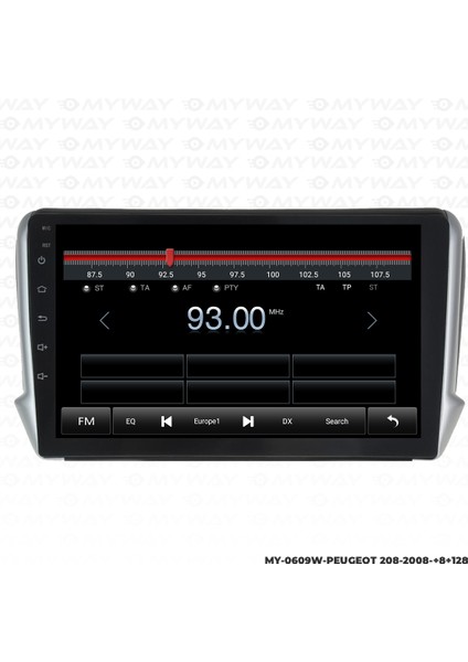 Peugeot 208 Android Multimedya 4gb Ram Carplay Navigasyon Ekran - Myway