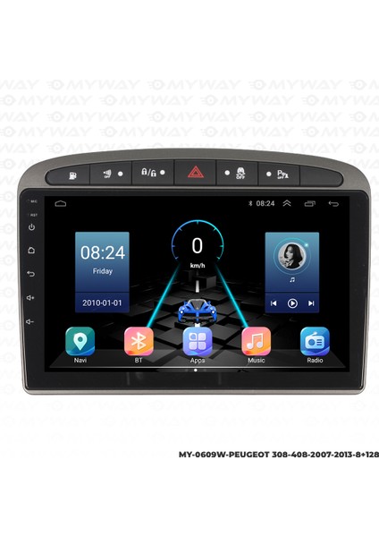Peugeot 308 Android Multimedya 4gb Ram Carplay Navigasyon Ekran - Myway