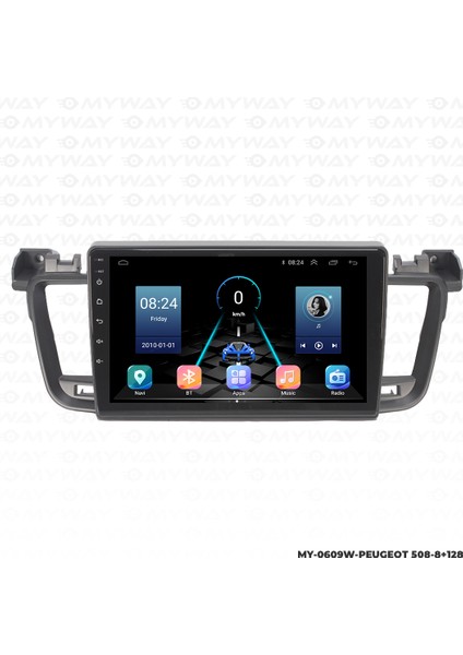Peugeot 508 Android Multimedya 4gb Ram Carplay Navigasyon Ekran - Myway