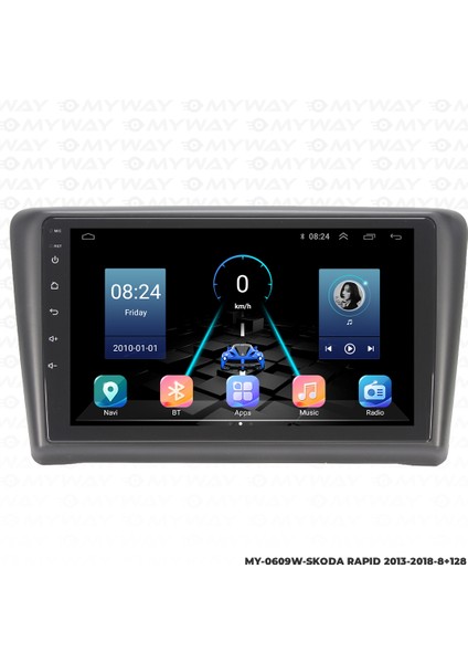 Skoda Rapid Android Multimedya 4gb Ram Carplay Navigasyon Ekran - Myway