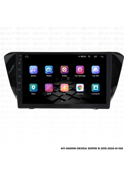 Skoda Süper B Android Multimedya Carplay Navigasyon Ekran - 8gb RAM+128 GB HDD - Myway modelleri