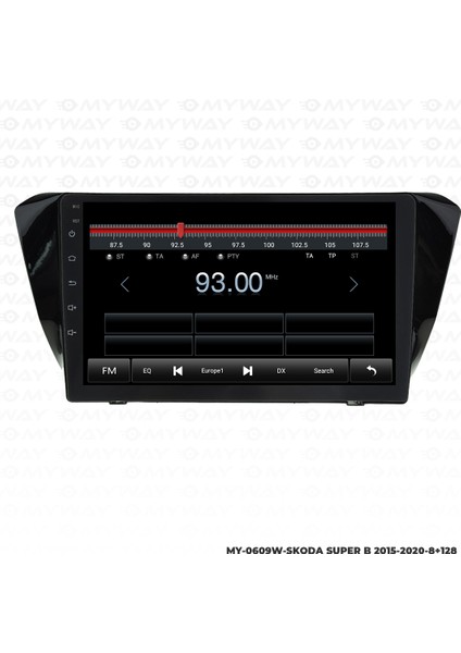 Skoda Süper B Android Multimedya Carplay Navigasyon Ekran - 8gb RAM+128 GB HDD - Myway
