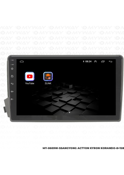 Ssangyong Actyon-Kyron-Korando Android Multimedya 4gb Ram Carplay Navigasyon Ekran - Myway