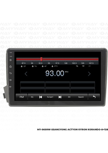 Ssangyong Actyon-Kyron-Korando Android Multimedya 4gb Ram Carplay Navigasyon Ekran - Myway modelleri