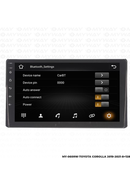 Toyota Corolla Android Multimedya 4gb Ram Carplay Navigasyon Ekran - Myway