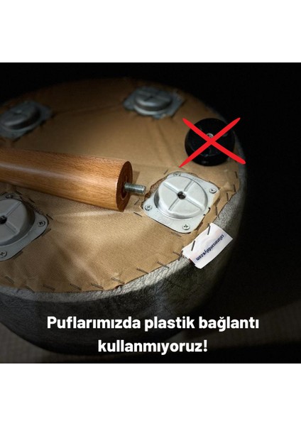 Trend Naturel Bal Köpüğü Puf Ayak Ucu Pufu Makyaj Koltuğu Puf Bench Ayak Dayama Ahşap Ayak Puf