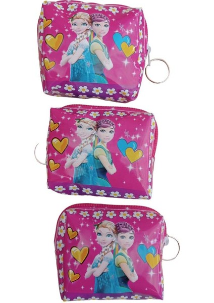 Elsa Anna Frozen Bozuk Para Cüzdanı 3 Lü Set Kız Çocuk