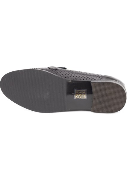 Kadın Hakiki Deri Günlük Şık Tokalı Klasik Loafer Babet Ayakkabı