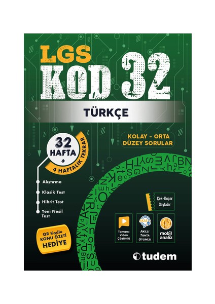 Tudem Yayınları LGS 8. Sınıf Türkçe Kod 32