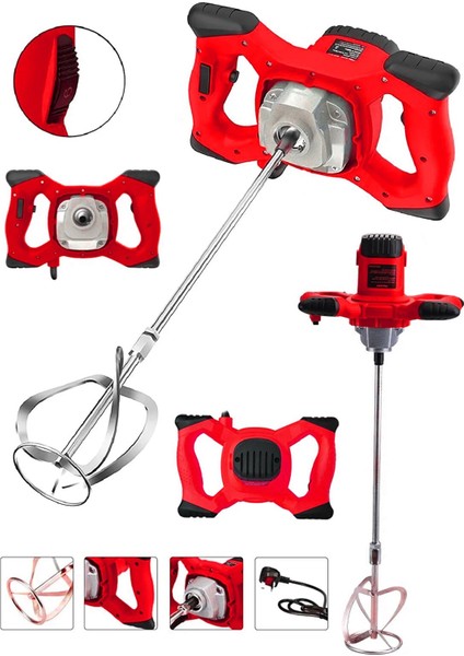 4200VF Bakır Sargı 6 Devir Ayarlı Elektrikli Alçı Boya ve Harç Karıştırıcı Mikser