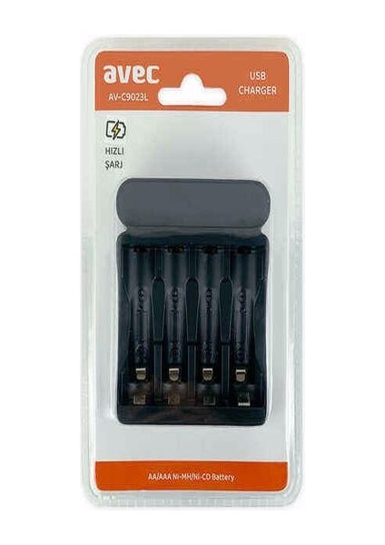 AV-C9023L Aa - Aaa 4lü USB Hızlı Şarj Cihazı
