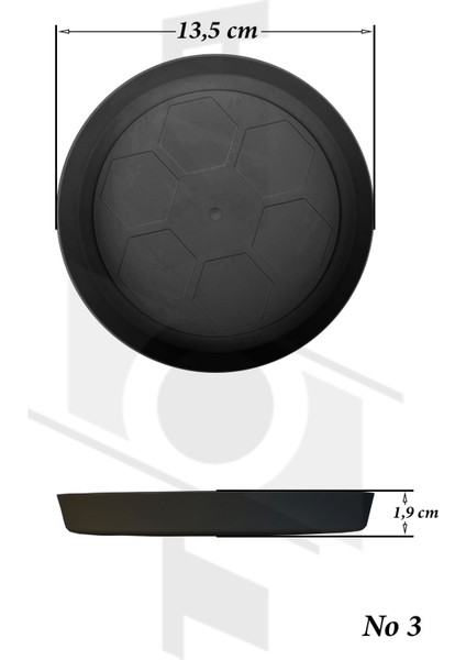 Yalı Saksı Tabağı No3 Antrasit 13,5cm Serinova Toxa Saksısı Altlığı 3 Numara Plastik Tabak Altlık fiyatları