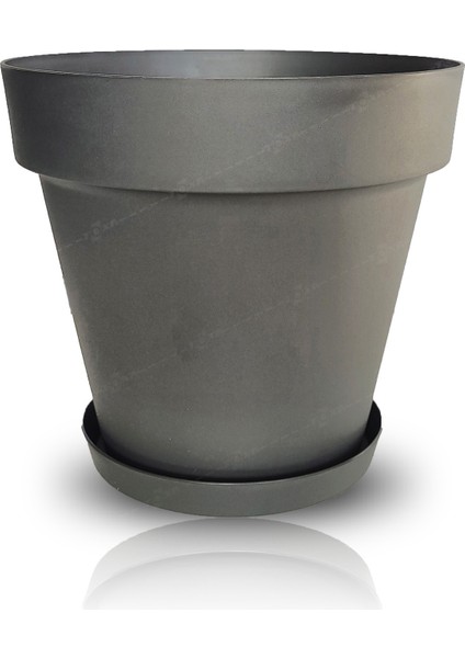 Yalı Saksı Tabağı No3 Antrasit 13,5cm Serinova Toxa Saksısı Altlığı 3 Numara Plastik Tabak Altlık indirimleri