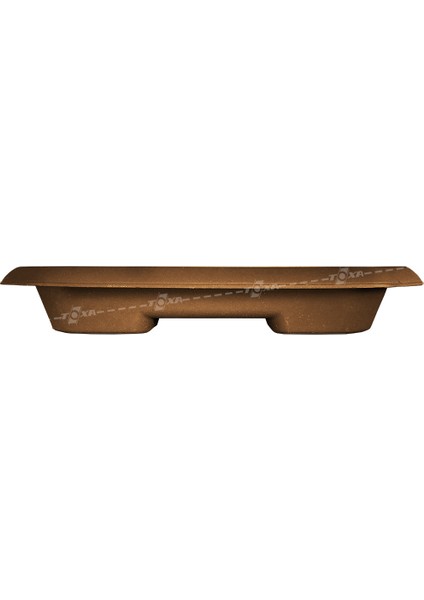 Serinova Hisar No3 Kahverengi Saksı Tabağı Altlığı Plastik Alt Tabak Su Haznesi Altlık 31,5cm