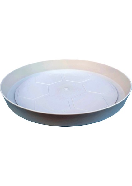 Yalı Nergis Saksı Tabağı No6 Beyaz 26CM Serinova Toxa Saksısı Altlığı Nergiz Plastik Tabak Altlık