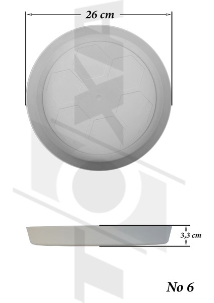 Yalı Nergis Saksı Tabağı No6 Beyaz 26CM Serinova Toxa Saksısı Altlığı Nergiz Plastik Tabak Altlık fiyatları