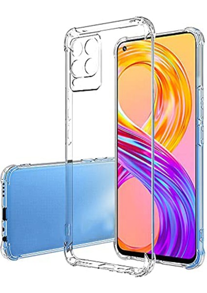 Oppo A54 Uyumlu Kapak Kamera Korumalı Şeffaf Airbag Antishock Köşe Korumalı Silikon Kılıf