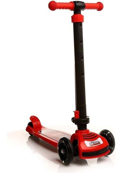 Power Scooter Kırmızı Çocuklar İçin Güvenli Denge ve Akıllı Fren Sistemi