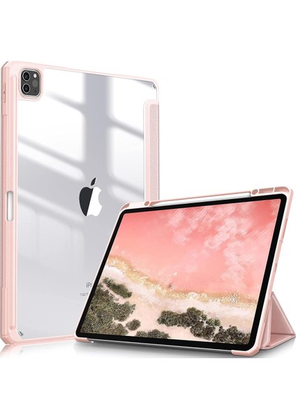Apple iPad Pro 11 1. 2. Nesil Kılıf Grafiti Şeffaf Kalem Bölmeli A2228-30-31 A2068-13 A1980-34-79