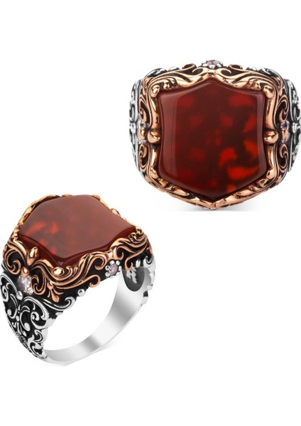 Akik Taşlı Özel Tasarım Yüzük