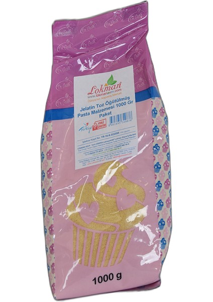 Jelatin Toz Öğütülmüş Pasta Malzemesi 1000 gr Paket fiyatları