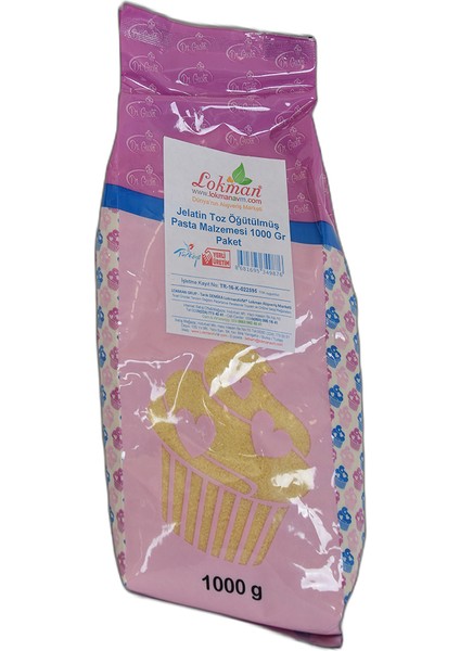 Jelatin Toz Öğütülmüş Pasta Malzemesi 1000 gr Paket modelleri