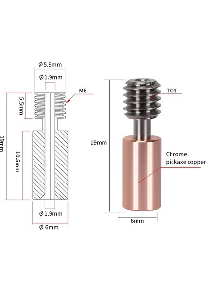 Creality Ender 3 S1-S1 Pro Bimetal Sprite Barel - 500°C