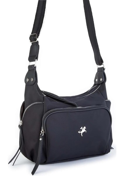 Kadın 4 Bölmeli Ayarlanabilir Uzun Çapraz Saten Su Geçirmez Omuz Çantası