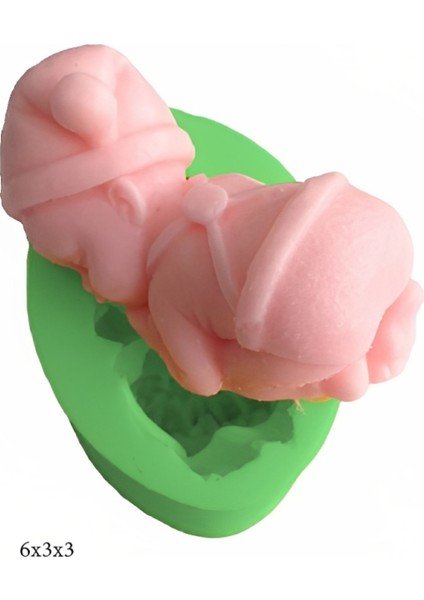 Dekoratif Kenar Şeklinde Silikon Şeker Hamuru Sabun ve Mum Kalıbı