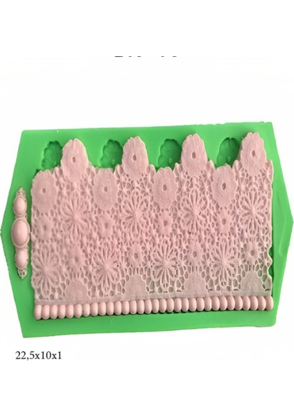 Dekoratif Kenar Şeklinde Silikon Şeker Hamuru Sabun ve Mum Kalıbı