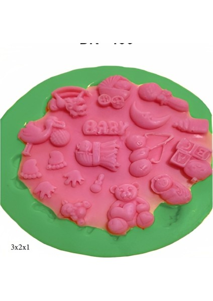 Dekoratif Kenar Şeklinde Silikon Şeker Hamuru Sabun ve Mum Kalıbı