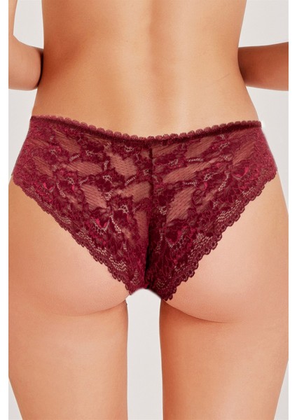 789 Kadın Bordo Önü Kumaş,arkası Dantel Normal Külot fiyatları