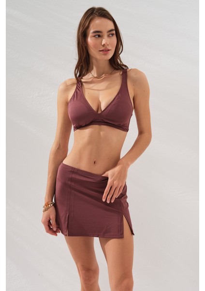 Pearl Etekli Fra Bikini Takım Üçlü Set Toffee 231228 modelleri