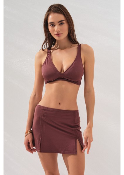 Pearl Etekli Fra Bikini Takım Üçlü Set Toffee 231228 fırsatları