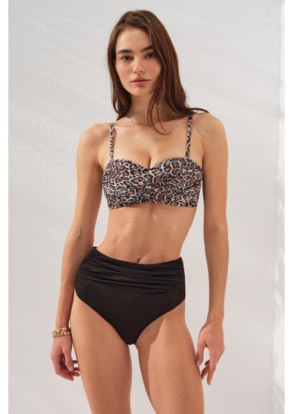 Anna Soft Straplez Bikini Takım Leopar 231239-D fırsatları