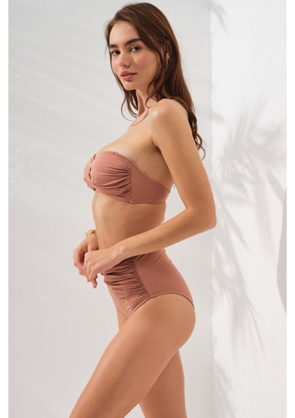 Anna Soft Straplez Bikini Takım Bronz 231239