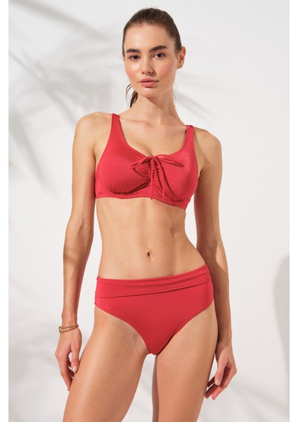 Melt Toparlayıcı Balenli Bikini Takım Kırmızı 231234