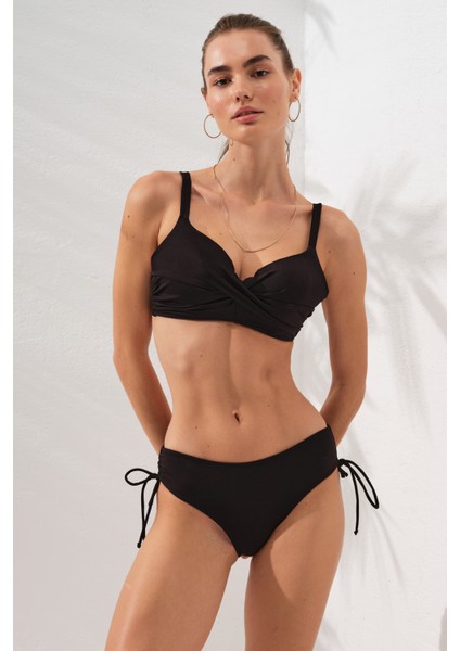 Sole Kaplı Toparlayıcı Bikini Siyah 231229