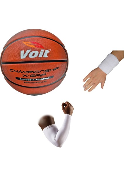 Xgrip Profesyonel  Basketbol Topu  7 Numara +Basketbol Kolluğu+ Sporcu Havlu Bilekliği 4 Renk Seçeneği Teknonest 5 Numara