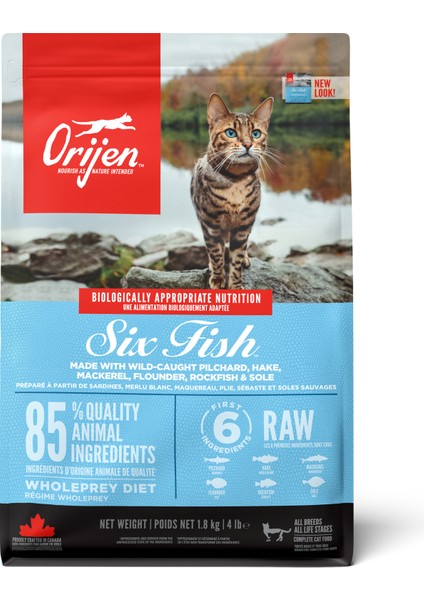 Cat Six Fish Tahılsız 1,8 kg 6 Balıklı Kedi Maması