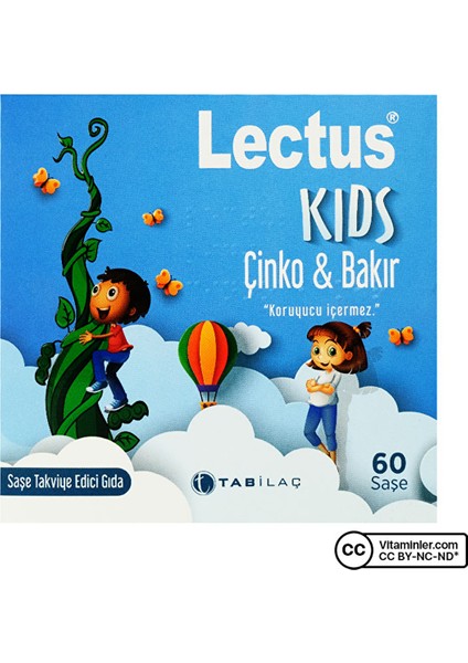 Tab Lectus Kids Çinko Bakır 60 Saşe