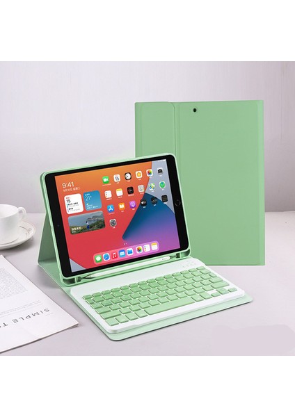 Ipad 10.2 - 7. 8. 9. Nesil Uyumlu Bluetooth Özellikli Kalem Bölmeli Klavyeli Kılıf