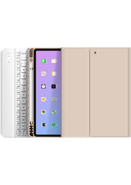 Ipad Air 3.nesil 10.5 Inç Uyumlu Bluetooth Özellikli Kalem Bölmeli Klavyeli Kılıf