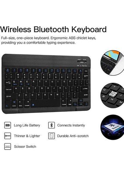 iPad 10.nesil (10.9 Inç) Uyumlu Bluetooth Özellikli Kalem Bölmeli Klavyeli Kılıf modelleri