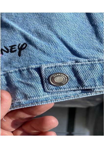 Kız Çocuk Kot Ceket Sırtı Pembe Minnie Baskılı fırsatları